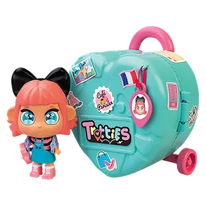Muñeca Mini Trottie Famosa con Troley en Forma de Corazón